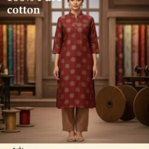 Pure cotton sanganeri block print kurta-pant set